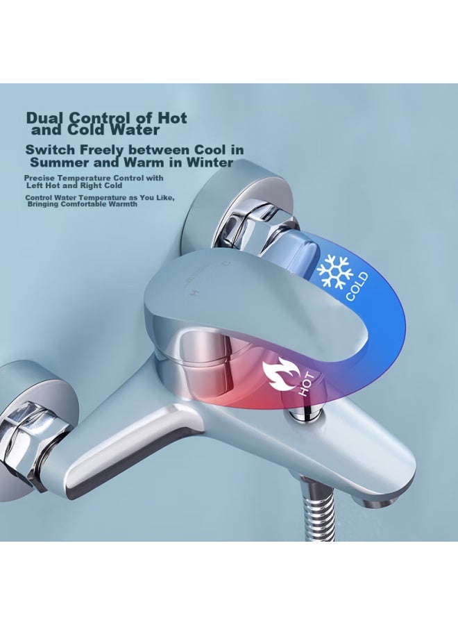 Larsd Shower Faucet Mixer Valve Set, Bathroom Cold And Hot Three-way Shower Switch, Bathtub Mixer Faucet Ld10203 - Image 3