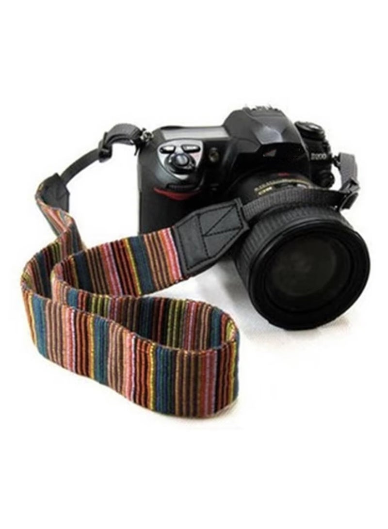 Camera Neck Strap for SLR DSLR Color Stripes - Image 1