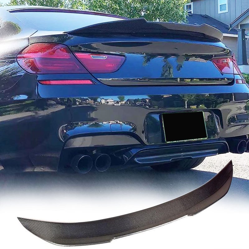 MCARCAR KIT Carbon Fiber Trunk Spoiler for BMW 6 Series F06 F13 640i 650i M Sport M6 Gran Coupe 2Door Sedan 4Door 20122018 Factory Outlet CF Rear Boot Lid Highkick Spoiler Wing Lip