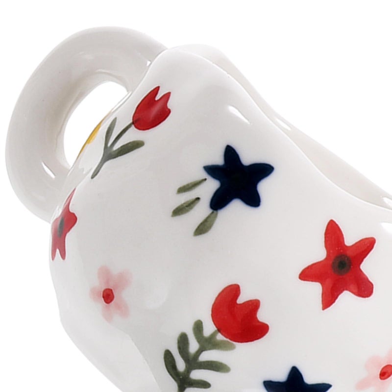 Floral Ceramic Coffee Mug and Saucer Set White Porcelain for Home and Office Use - Image 4