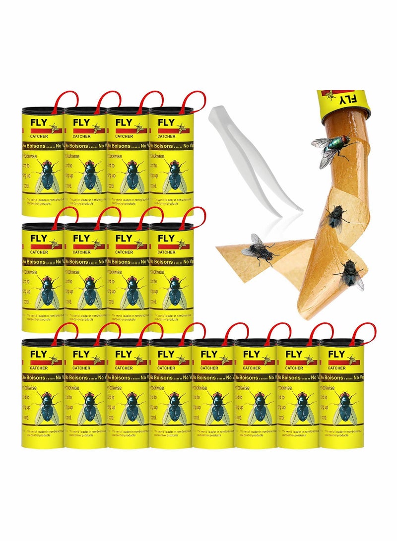 KASTWAVE 16 عبوة ورق مصائد الذباب خالية من المبيدات، مجموعة لاصقات الذباب للاستخدام في الهواء الطلق والداخل أو في البيوت الزجاجية - Image 1