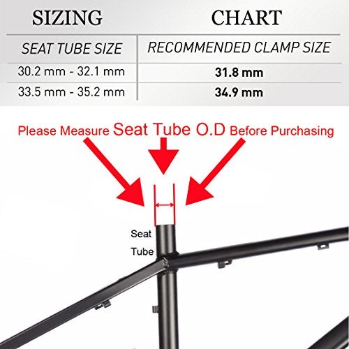 Corki Cycles 31.8MM Quick Release Bicycle Seatpost Clamp, Sandblasting Anodised Aluminum Alloy Black KC89 - Image 4