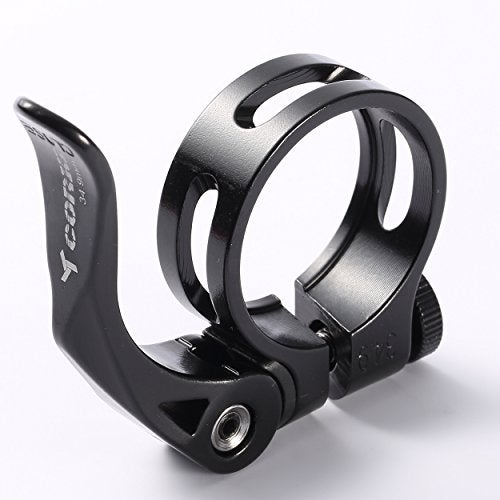 Corki Cycles 31.8MM Quick Release Bicycle Seatpost Clamp, Sandblasting Anodised Aluminum Alloy Black KC89 - Image 2