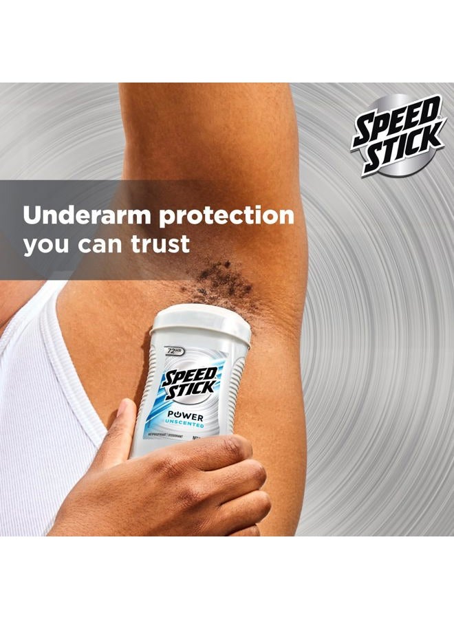 Speed Stick Men's Antiperspirant Deodorant, Unscented, 3 Ounce, 4 Pack - Image 2