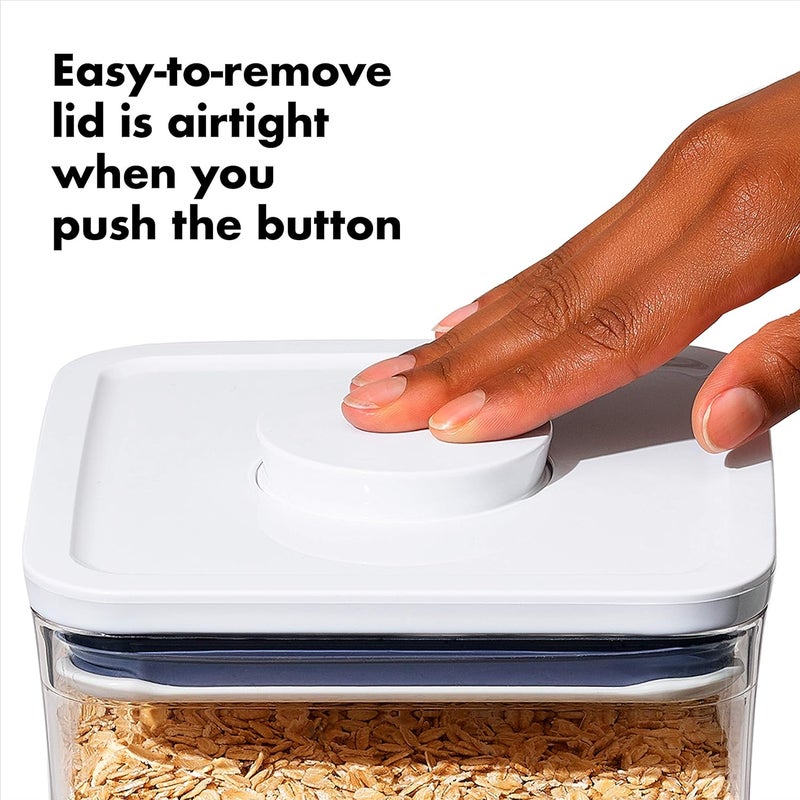 OXO OXO Good Grips 3PC Small Square Short POP Container Set WhiteGrey  - Image 3