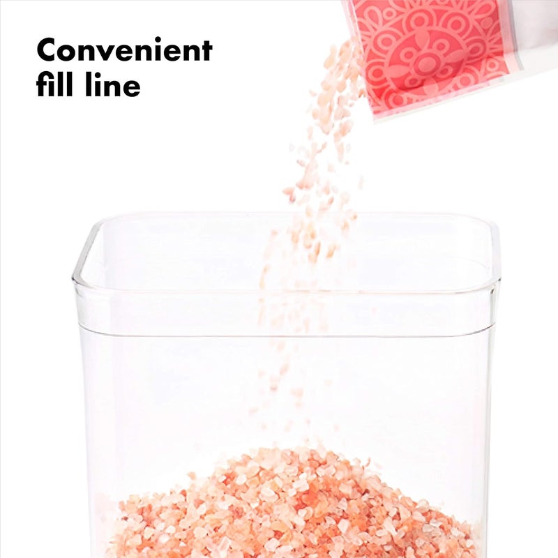 OXO OXO Good Grips 3PC Small Square Short POP Container Set WhiteGrey  - Image 5