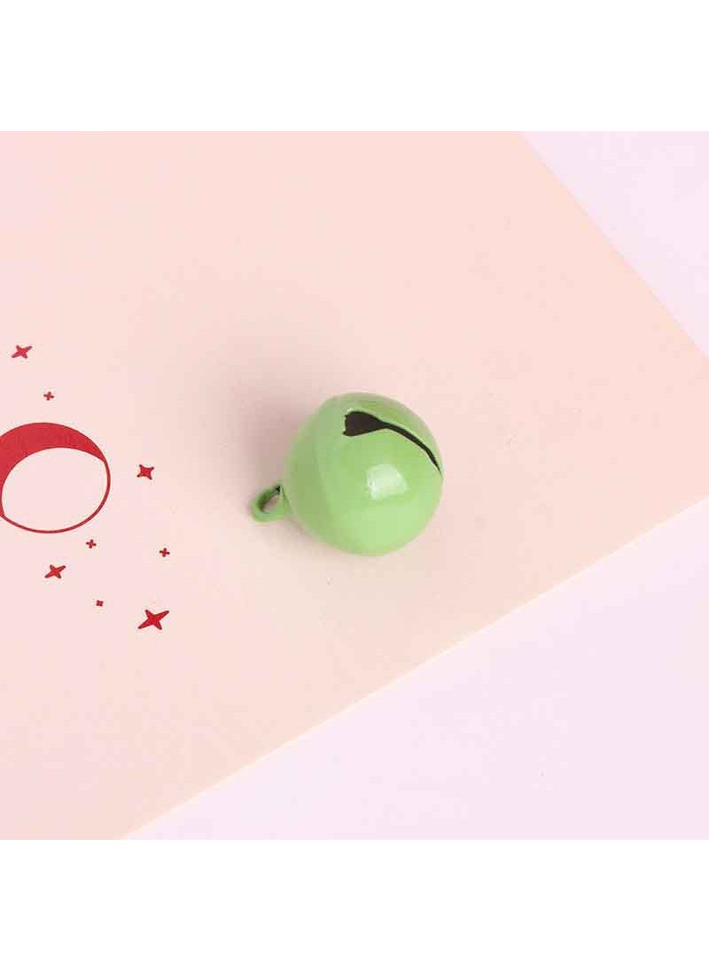 14mm Colored Bells Charms Keychain Christmas Pet Decor Light green