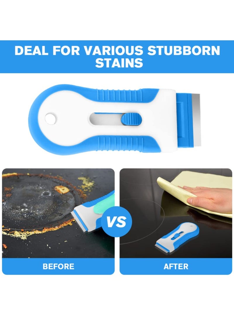 NajmStyle Razor Blade Scraper Tool with 10pcs Extra Blades, Multi-Surface Glass Stove Top Scraper for Paint, Window, Old Label, Decal Sticker, Ceramic Cooktops, Ovens  - Image 5