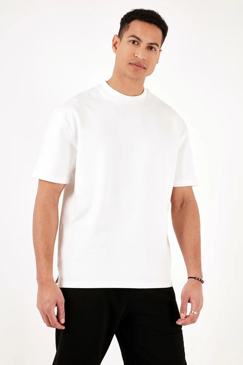 Buratti Cotton Crew Neck Relaxed Fit Basic T Shirt Men's T Shirt 5902610