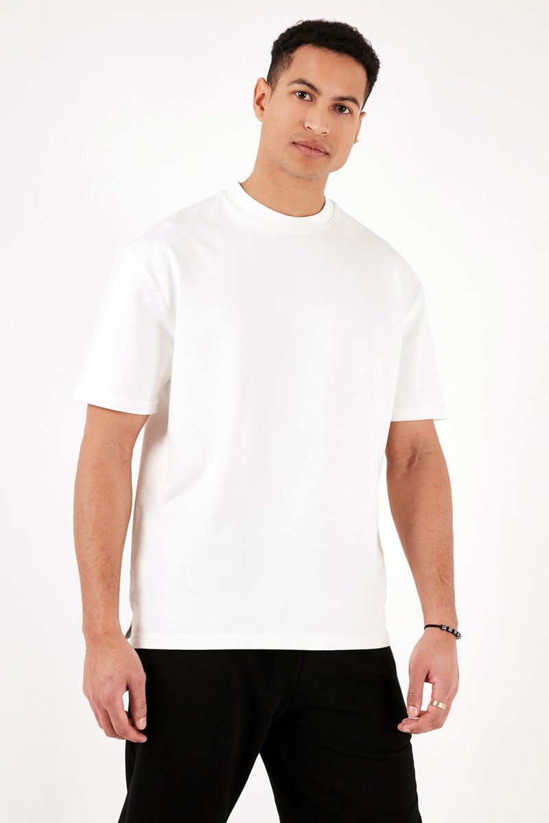 Buratti Cotton Crew Neck Relaxed Fit Basic T Shirt Men's T Shirt 5902610  - Image 4