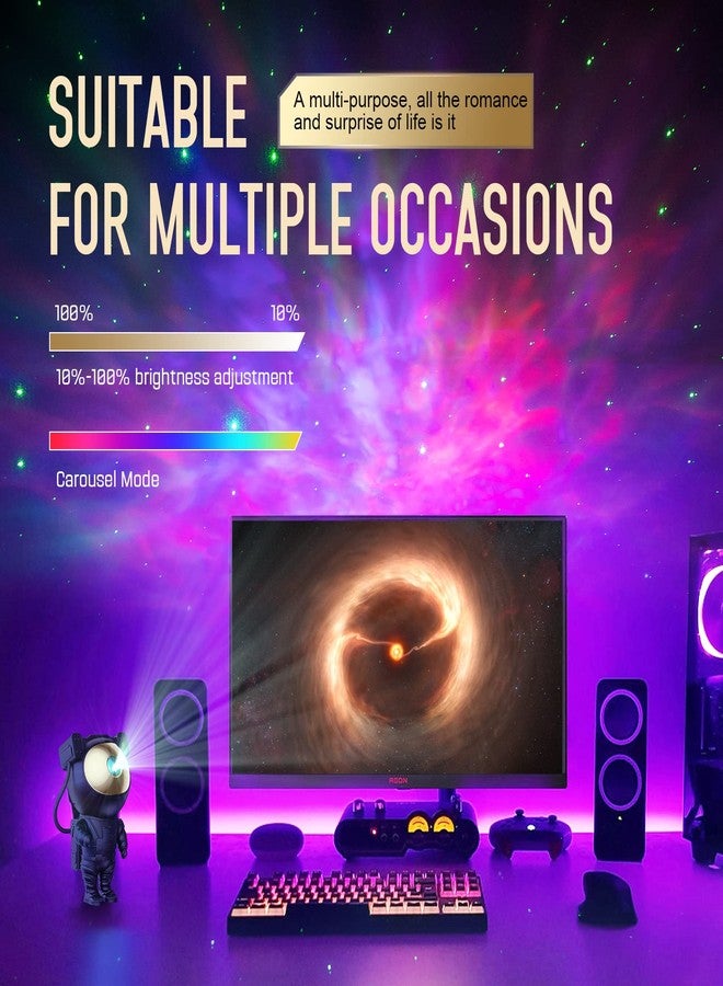 Mooyran Night Light Projector - Cool Stuff Tiktok Trend Items, Galaxy Star Astronaut Space Planetarium Projector, Led Lights for Bedroom Accessories Kids Room Decor, Starry Nebula Lamp - Image 5