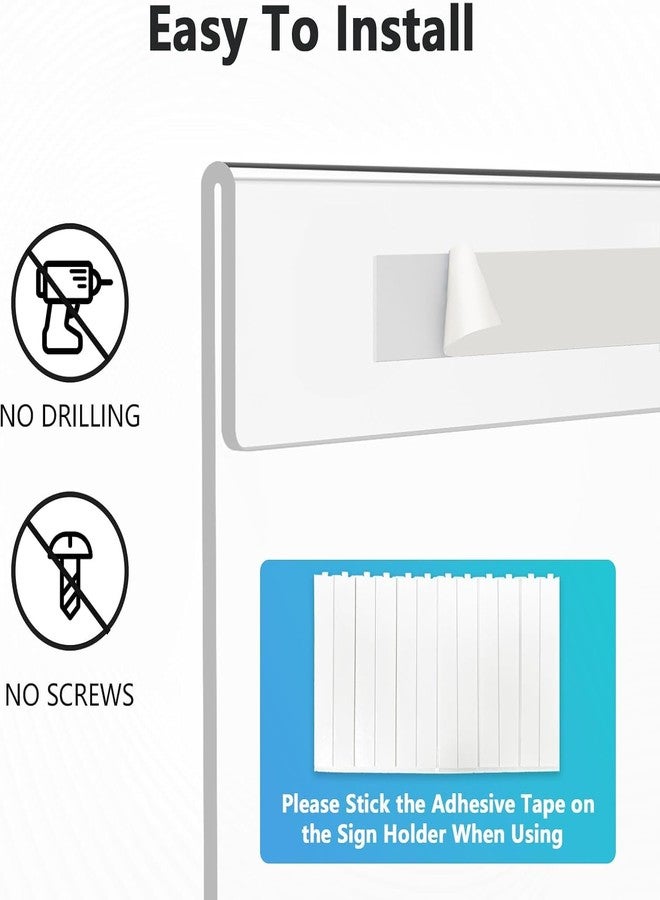 RAPAL 2 Pack Acrylic Sign Holder 8.5 x 11 Wall Mount, Clear Acrylic Sign Holder with Double Sided Tape Adhesive for Home, Office, Store, Restaurant - Image 3