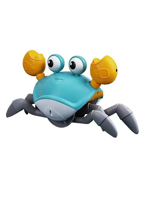 Electric Runaway Crab Crawling Crab BabY Toy with Music and LED Light Up Toddler Interactive Learning Development Toy with Automatically Avoid Obstacles For Babies, Toddlers and Kids