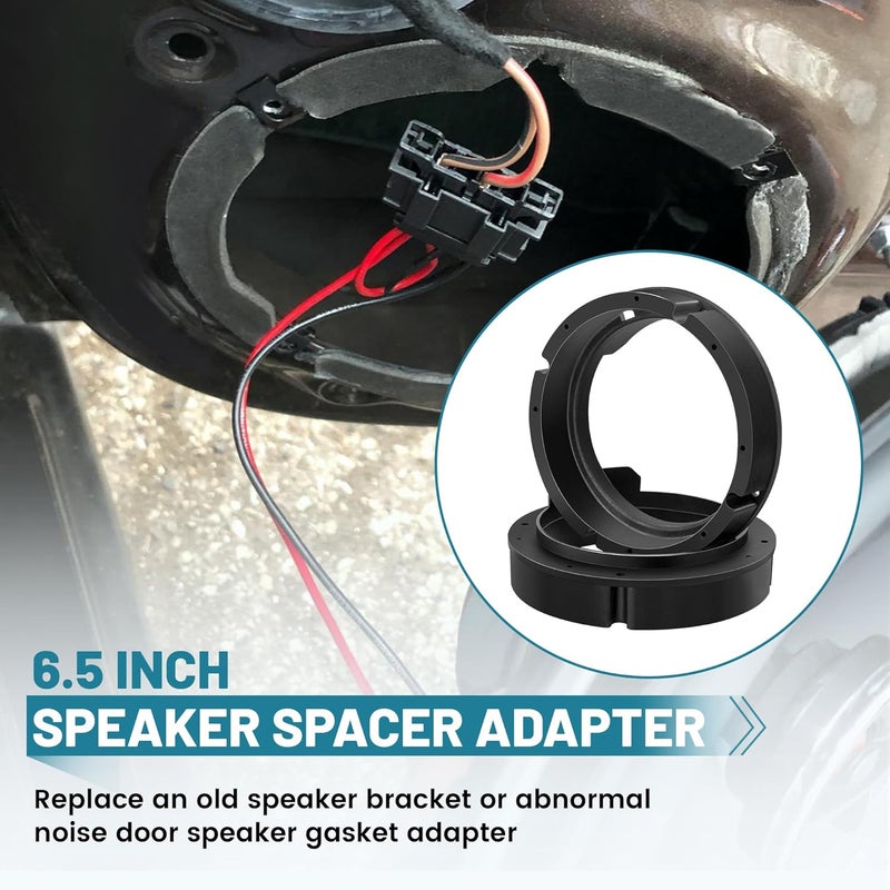 Nuith Door Speaker Adapter Bracket 6.5 with Wiring Harness Connector for VW Models - Image 3