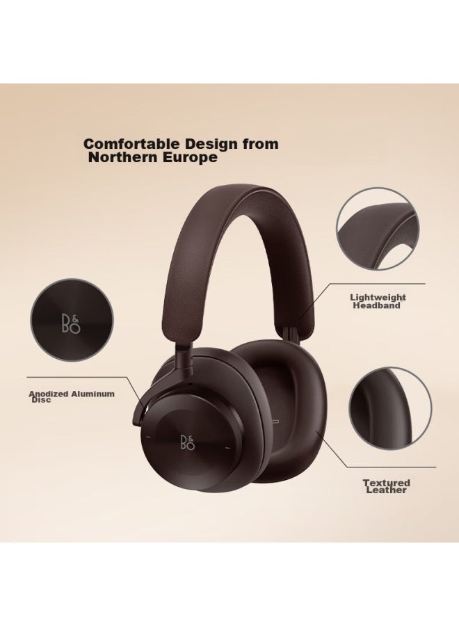 B&O سماعات ب&o بيوبلاي H95 فوق الأذن بلوتوث لاسلكية، سماعات موسيقية بإلغاء الضوضاء النشط، سماعات ألعاب دانماركية، هدية عطلة، لون كستناء، دعم وطني - Image 4