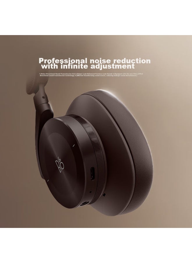 B&O سماعات ب&o بيوبلاي H95 فوق الأذن بلوتوث لاسلكية، سماعات موسيقية بإلغاء الضوضاء النشط، سماعات ألعاب دانماركية، هدية عطلة، لون كستناء، دعم وطني - Image 1