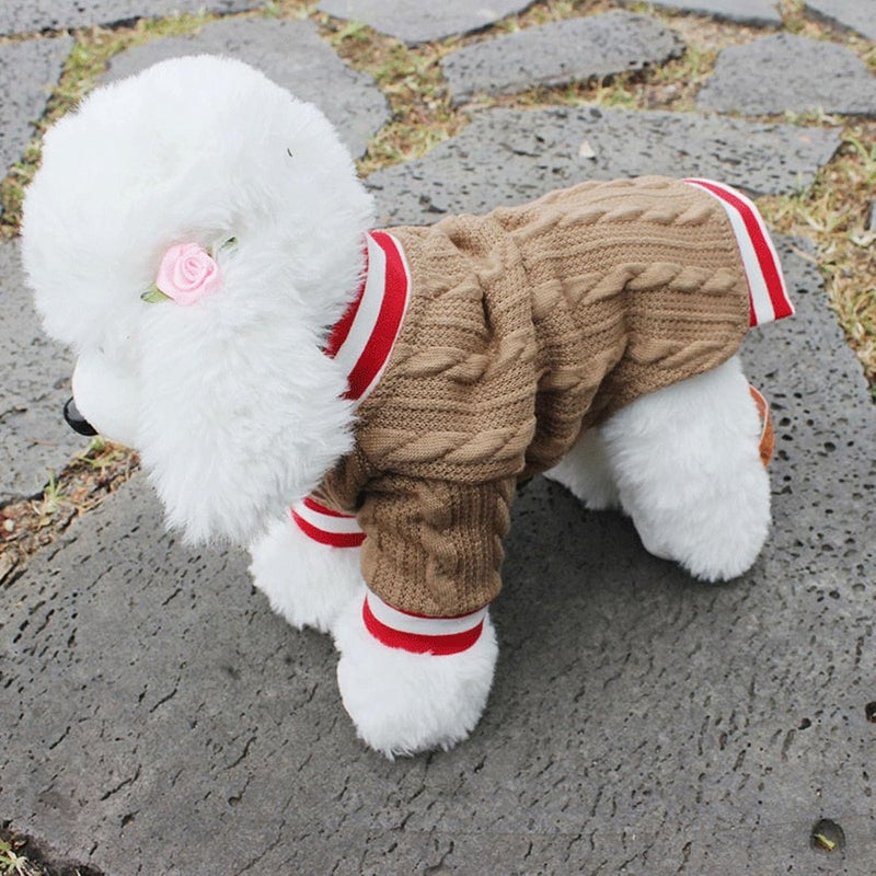 Dog Winter Apparel Knitted Sweater Boy Girl Dogs for Indoor and Outdoor Use Sweater Clothes Outfit Pet Polyester Dog Outfit - Image 4