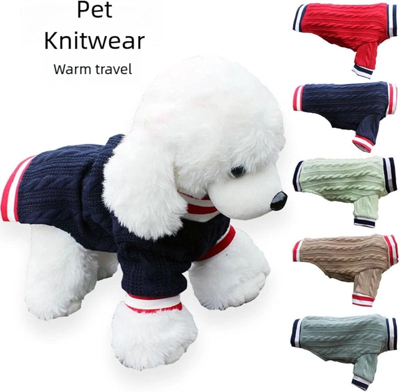 Dog Winter Apparel Knitted Sweater Boy Girl Dogs for Indoor and Outdoor Use Sweater Clothes Outfit Pet Polyester Dog Outfit - Image 3