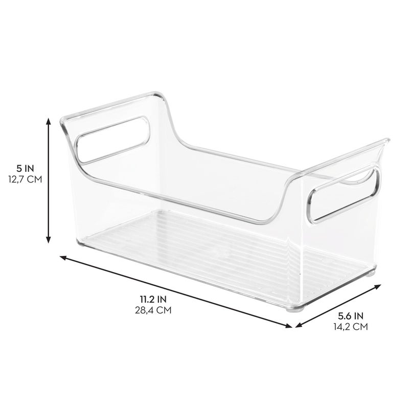 InterDesign iDesign Plastic Condiment Organizer with Handles for Fridge - Clear - Made in USA - Image 3