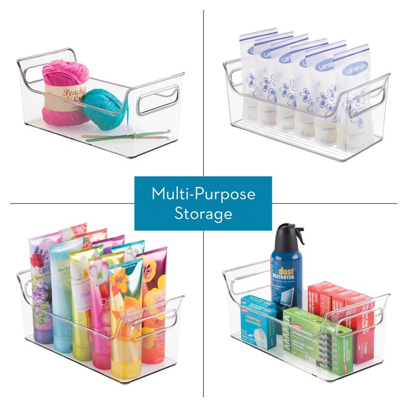 InterDesign iDesign Plastic Condiment Organizer with Handles for Fridge - Clear - Made in USA - Image 4