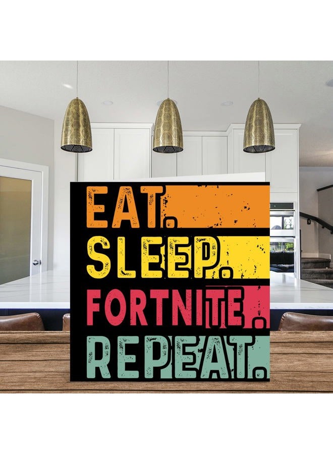 Stuff4 Birthday Card Funny for Her or Him - Eat, Sleep, Fortnite, Repeat - Happy Birthday Cards for Gaming Video Game Lovers Gifts, 145mm x 145mm Birthday Greeting Cards for All Occasions Kids or Adult - Image 3