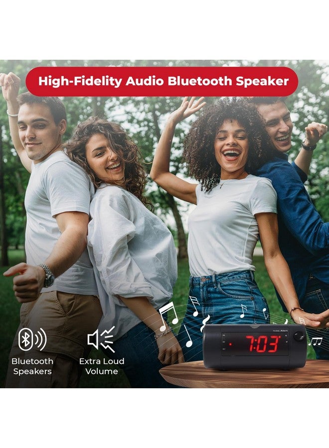 Sonic Alert Sonic Blast Digital Alarm Clock - Alarm Clock for Heavy Sleepers - Projection Alarm Clock - Android & iOS Compatible - Bluetooth Speaker, USB Port - AUX Compatible - Image 3
