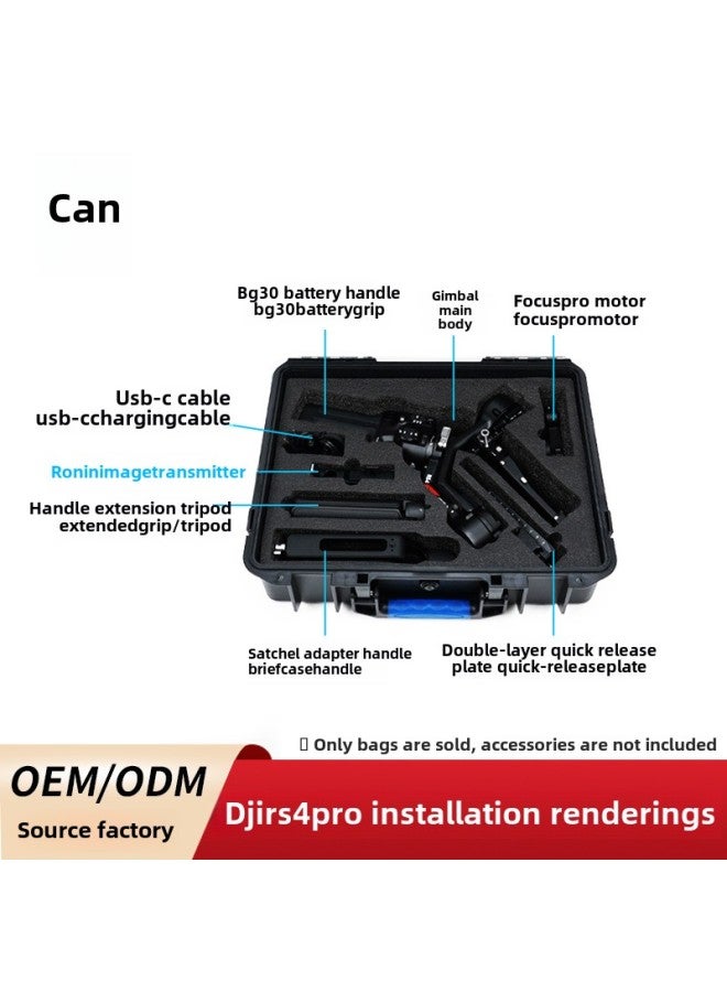 For DJI RS 4 Pro Handheld SLR PTZ Stabilizer Explosion-proof Box ABS Safe Storage Box-Color:Suitable For Rs 4 Pro Photography Gimbal Explosion-proof Box-Size:41*33.5*13cm (please Contact Customer Service For Customization)  - Image 1