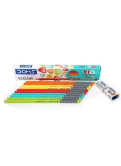 DOMS Doms super dark HB/2 graphite pencils 12pc/pkt  - Image 2