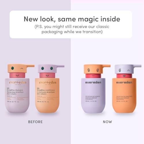 Evereden Kids Haircare Set: Hair Detangling Shampoo & Conditioner for Children Ages 3+, Plant Protein Peptides & Argan Oil, Vegan, Free from Sulfate, Paraben, Phthalate & Petrolatum - Image 2