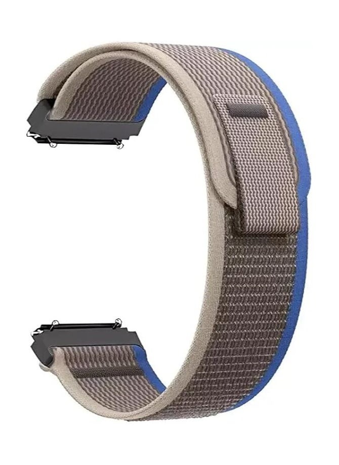 ten.tech Durable 20mm Band, Trail Loop Nylon Sport Band for Samsung Galaxy Watch 6 5 4 40mm 44mm/Watch 5 Pro 45mm/Watch 4 6 Classic 42mm 43mm 46mm 47mm Nylon Sport Band by TenTech - Blue & grey  - Image 2