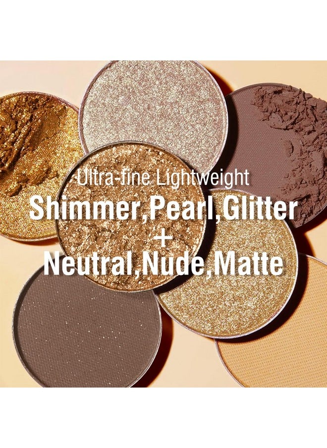 KYDA KYDA 12 Colors Golden Eyeshadow Palette, Ultra-rich Glitter Gold Eyeshadow, Matte Neutral Nude Smokey Eyeshadow Palette, Smooth Blendable Pigment, Good as Golden Eyeshadow Palette  - Image 3