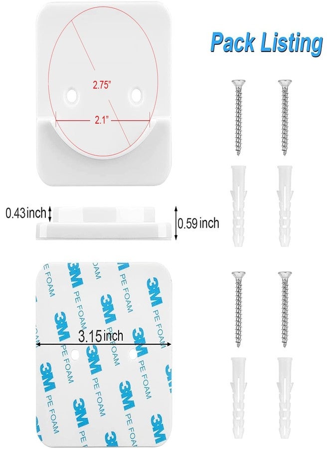 ICERO Adhesive Shower Curtain Rod Holder | No Drilling, Sticking them up Or Easy places to drill for a fixture | Strong Hold | 2 Pack, White (Rod Not Included) - Image 4