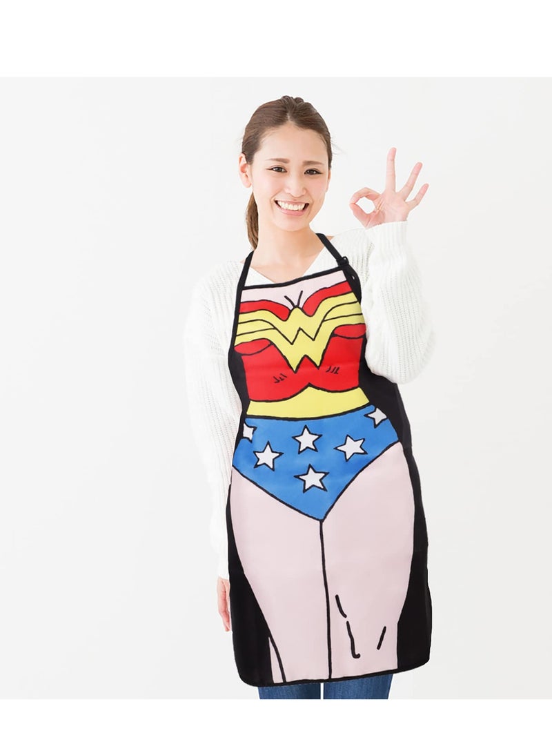 SOLARAE Funny Novelty Apron Kitchen Gift Xmas Cooking BBQ Party Apron for Men and Women Gift Superman Wonder Woman Aprons - Image 5