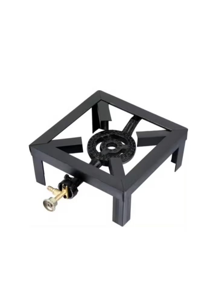 موقد غاز حديدي قوي للطبخ – عين واحدة بتصميم ثابت ومتين مثالي للرحلات والاستخدام الخارجي - Image 1