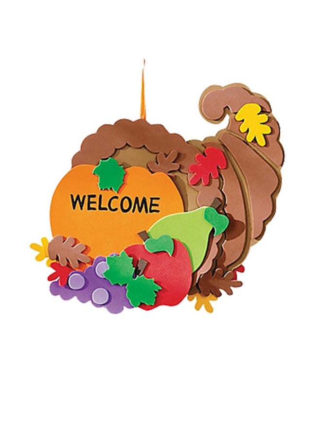 MEET Craft Kits Thanksgiving & Autumn ; Peanuts Be Thankful Picture Frame Magnet Kit Foam Cornucopia Door Sign Kit Turkey Making Kit & "Tree Of Thanks" Kit ; Kids Family Holiday Activities Gift Set - Image 5