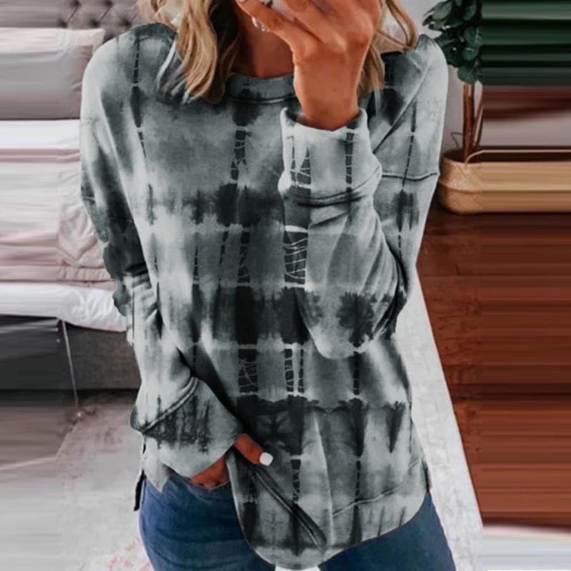 cheekyglo Womens 2022 Fall Winter Fashion Tops Casual Long Sleeve Crewneck Sweatshirt Blouse Striped Loose Soft Pullover Shirts - Image 3