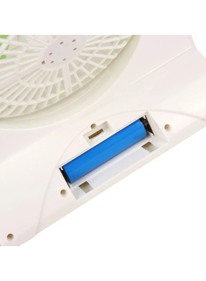 Deepking DK-128 Multi-Function Rechargeable Table Fan with LED Light – High-Speed Air Circulation, Portable Handle Design, and Long-Lasting Battery for Home, Office, and Outdoor Use - Image 2