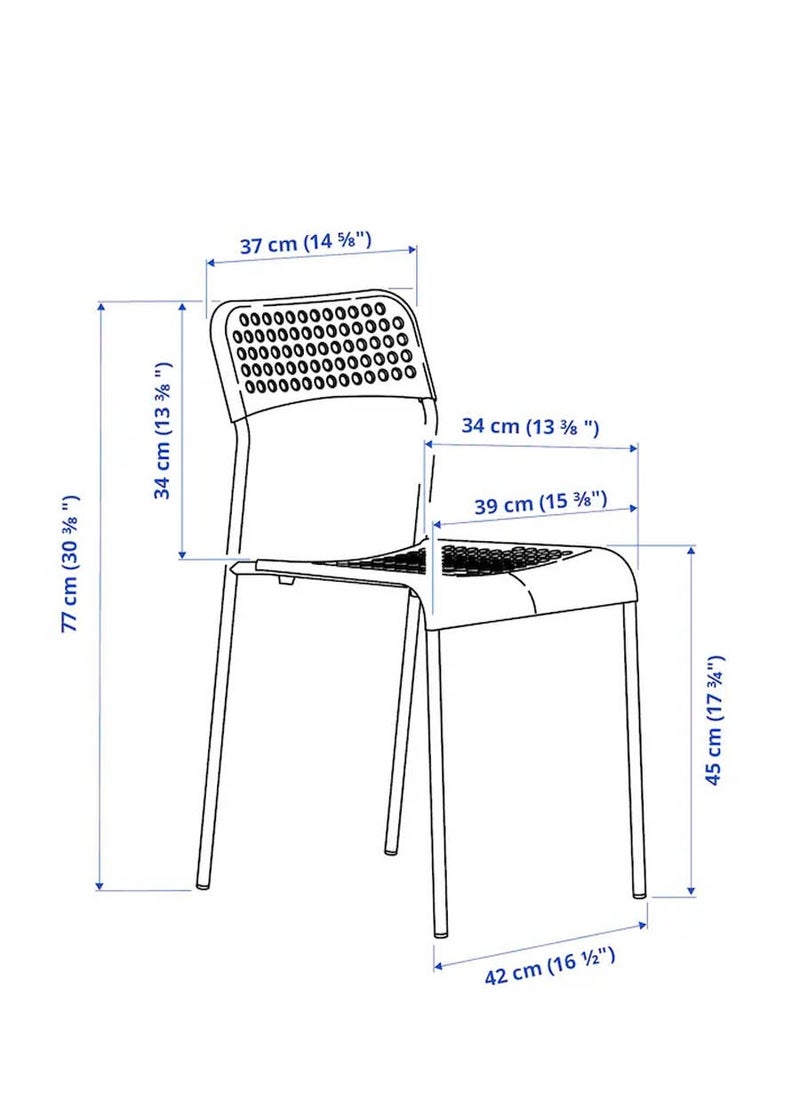 co arma - 2 white multi-use chairs, 77x45x39cm, without table - Image 1