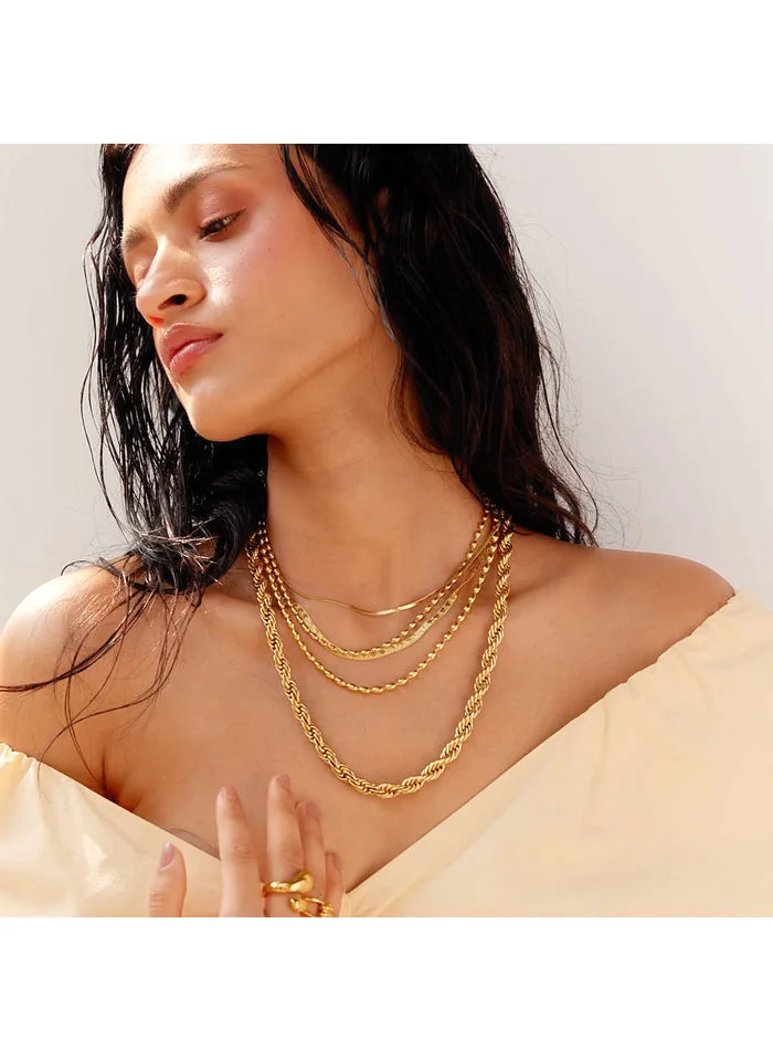 noya 18K Gold Plated Meghan Interlock Necklace