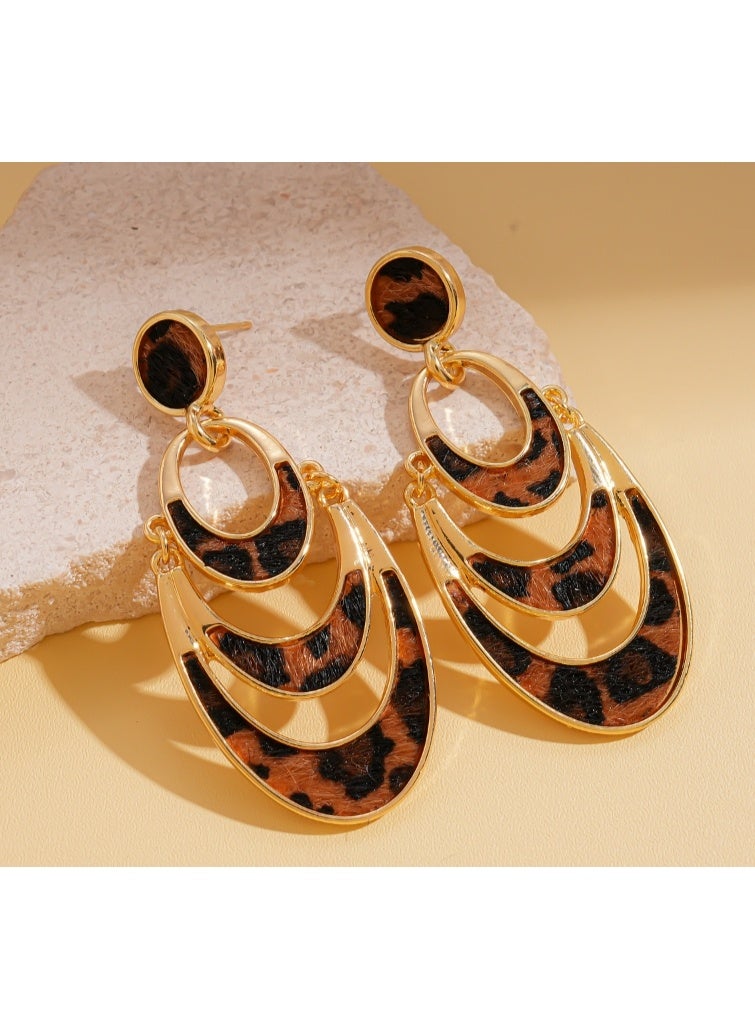 لاتين أقراط نسائية عصرية بإبرة فضية - Image 2