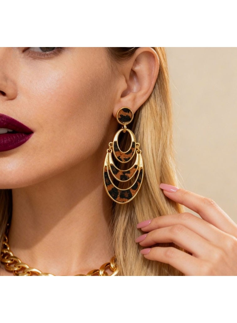 لاتين أقراط نسائية عصرية بإبرة فضية - Image 3