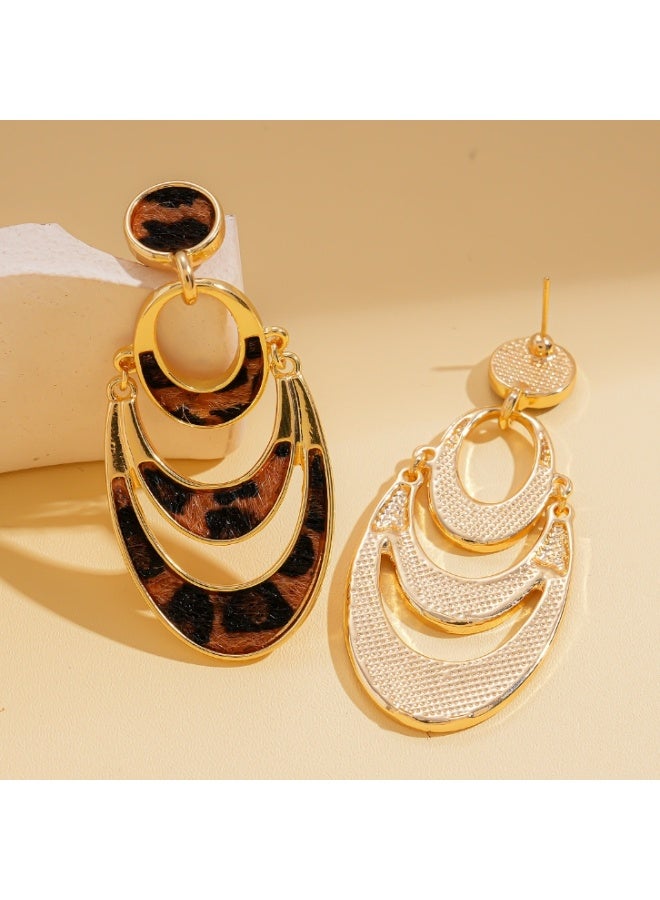 لاتين أقراط نسائية عصرية بإبرة فضية - Image 4