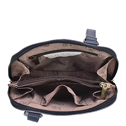 Anna by Anuschka Women's Leather Small Zip-Around Handbag, Multi Compartment Organizer, Lion Magic - Image 3