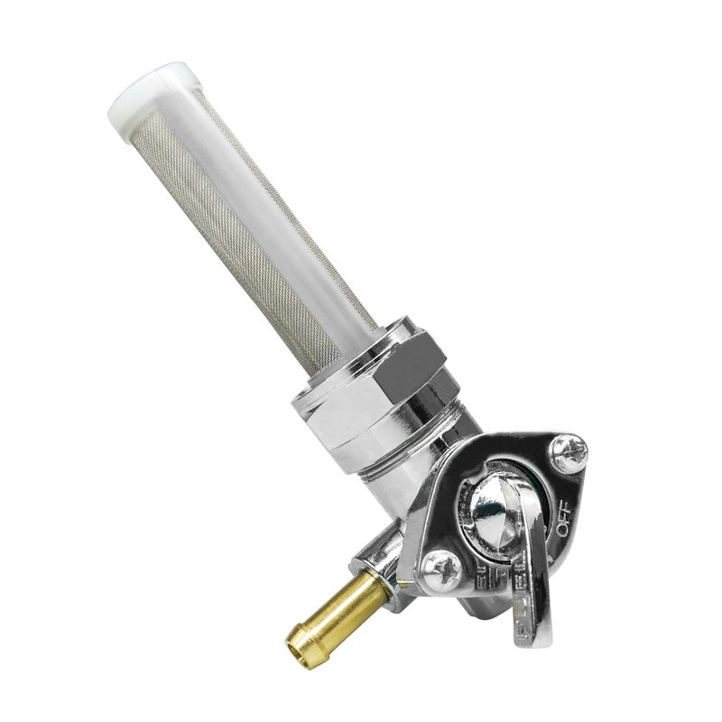 GUZIKO Petcock Fuel Valve with Left Spigot 90 Outlet Shut Off Valve Switch Fits for Harley Davidson Low Rider Dyna Fatboy Heritage Softail Springer Sport Glide Sportster - Image 1