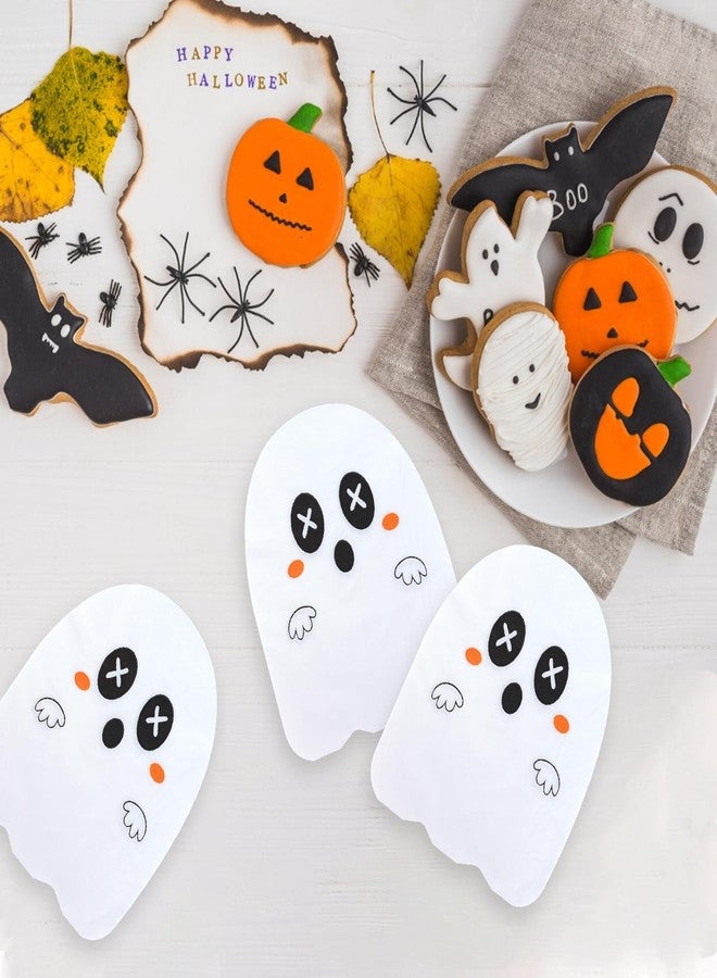 Crazy Night Halloween Napkins for Halloween Party Supplies - 50 Pack,Ghost Disposable Paper Napkins for Halloween Table Decorations Favors - Image 3
