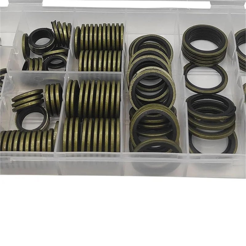 Oil Drain Plug Gasket 150pcs Exclusive Composite Gasket Kit Cylinder Seal Automobile - Image 1
