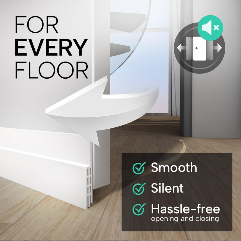 VellureÂ® Door Draft stoppers for Bottom of Door - New Premium Door Sweep/Door Seal Strip (Save Energy â€“ installs Quickly and Easily) Door Weather Stripping, Ideal for Keeping Out Cold (5x39 White) - Image 4