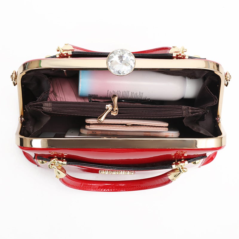 Women's PU Leather Tote Bag with Steel Frame - Image 4