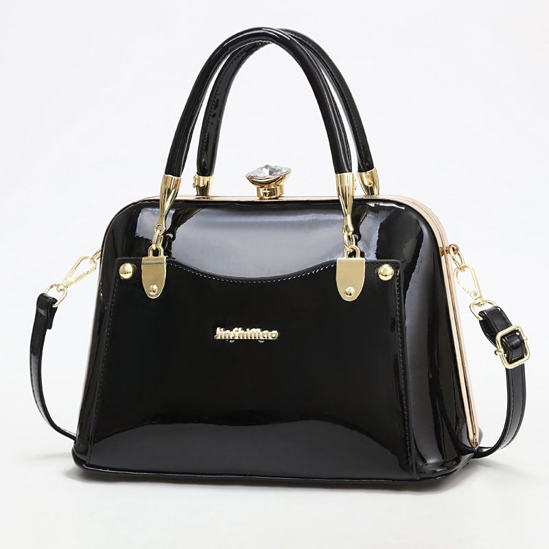 Women's PU Leather Tote Bag with Steel Frame - Image 5