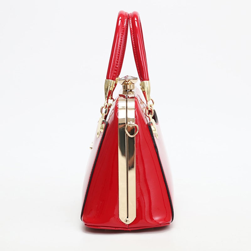Women's PU Leather Tote Bag with Steel Frame - Image 2